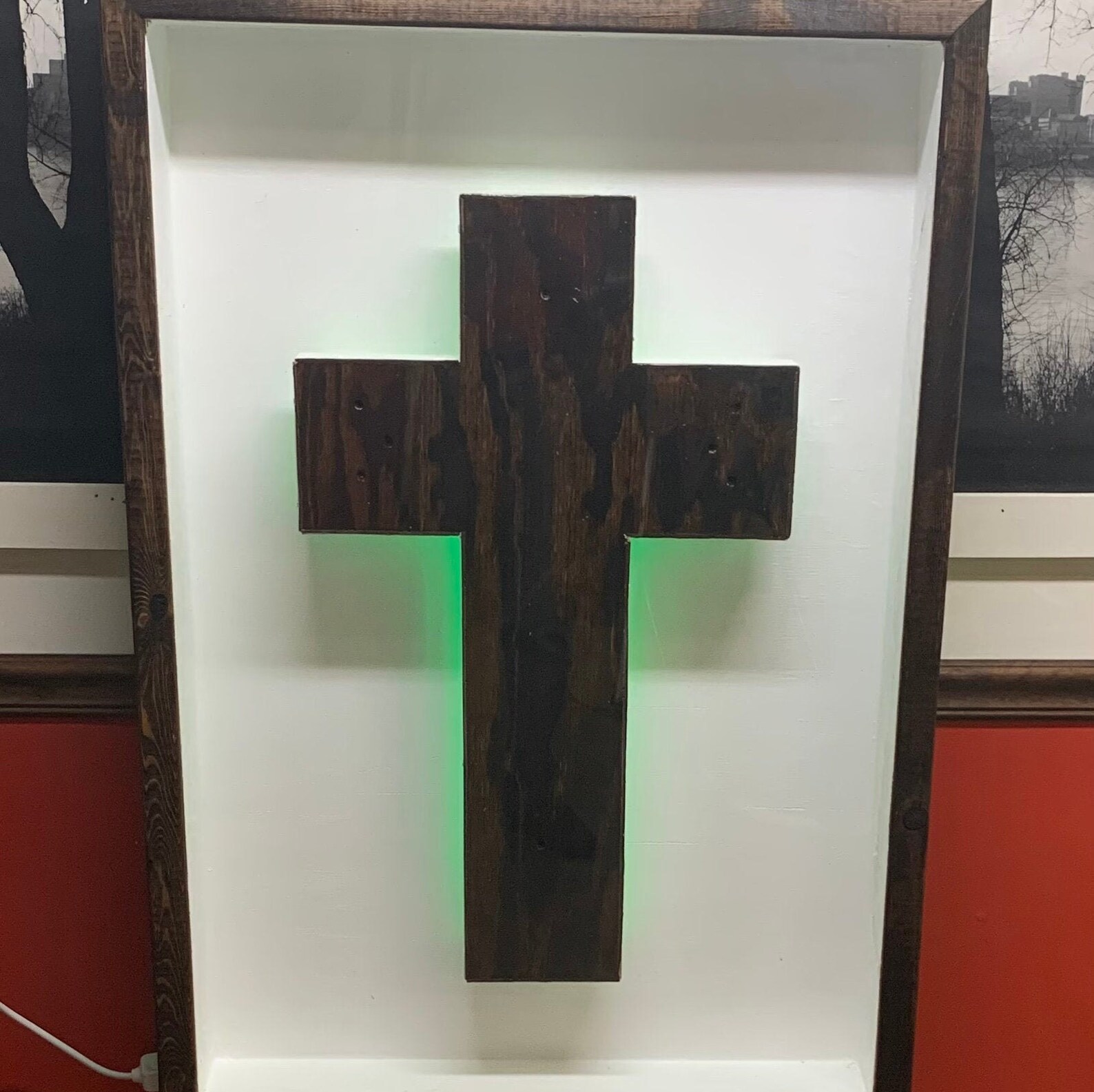 Cross Shadow Box Etsy
