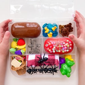 Mid-sized Teddy Bear Tea Party, Play Dough Kit, Playdough Kit