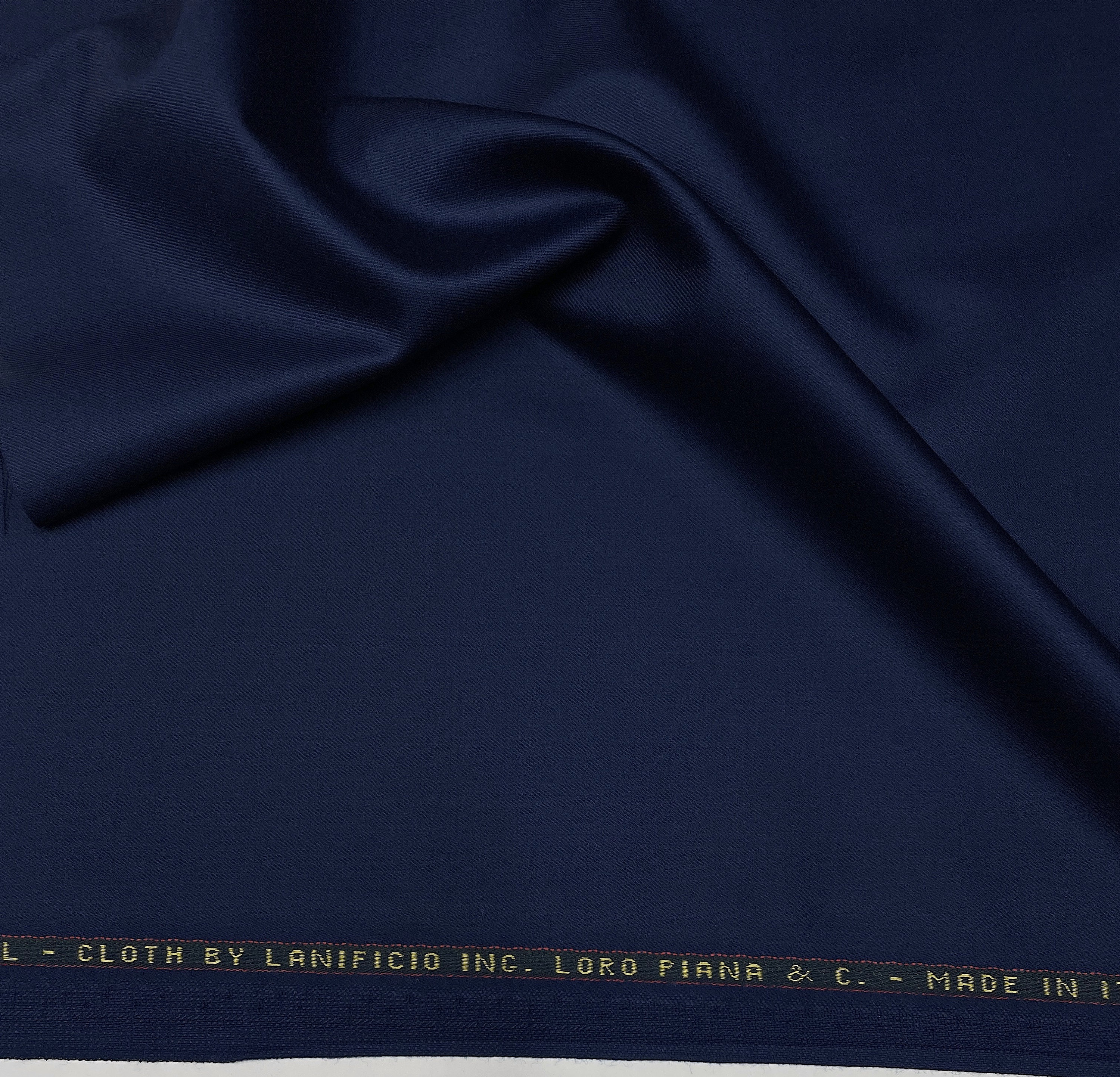 Loro Piana Wool Suiting Fabric, 150s NAVY BLUE Australis, Made in Italy,  for Dress, Suit, Jacket Sewing, by 3.5 Meter 