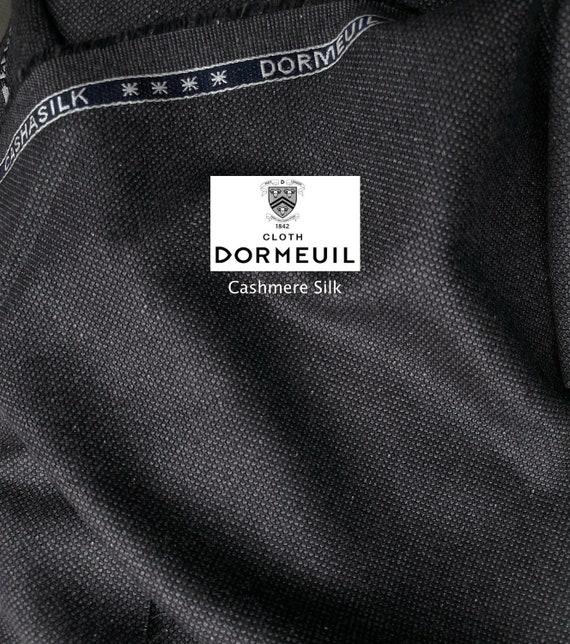 CASHMERE Silk Blend Fabric GREY Wool 