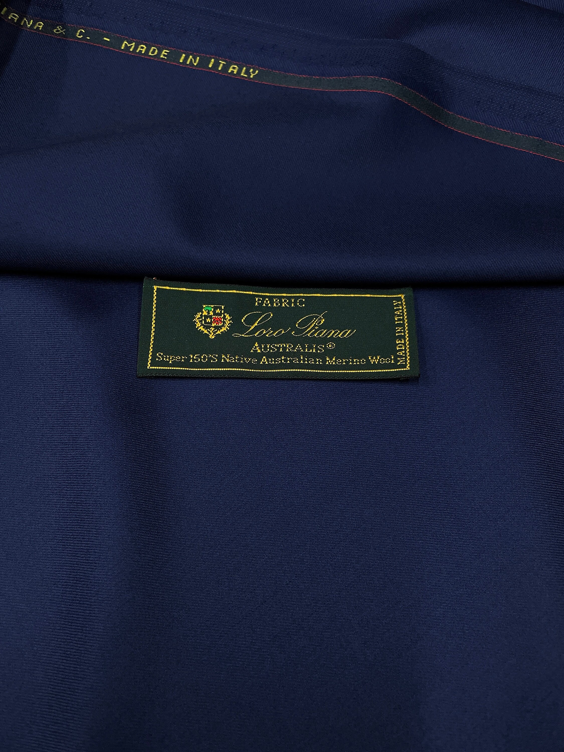 Loro Piana Wool Suiting Fabric 150s NAVY BLUE Australis made ...