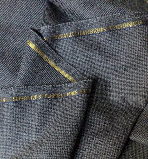 Vitale Barberis Canonico Suiting Black Fabric 100% Wool Super -  Israel