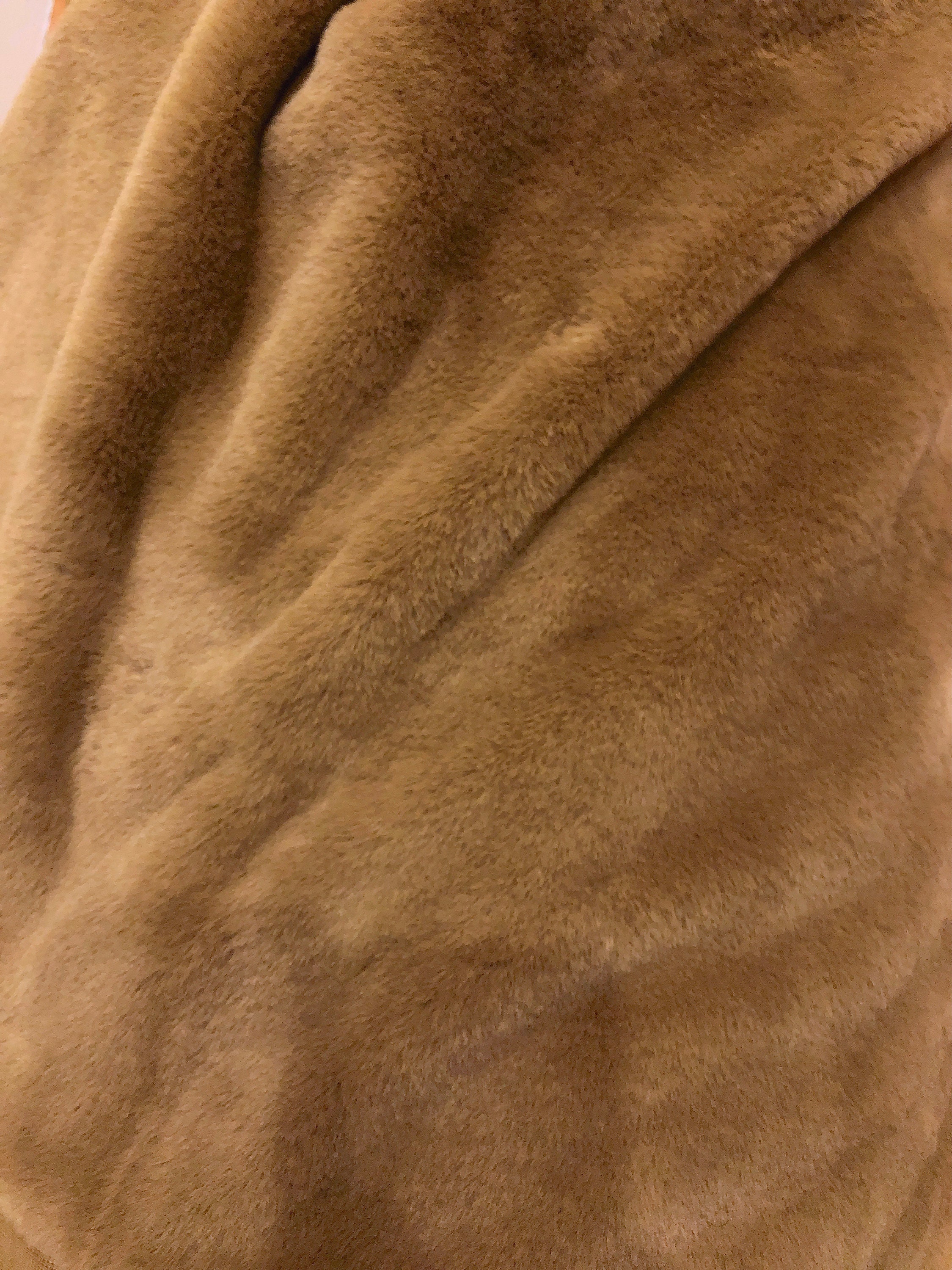 Tessuto In Pelliccia Sintetica Pelo Lungo 12cm - Marrone, 50x170cm, Per Fai Da Te - Foto 2