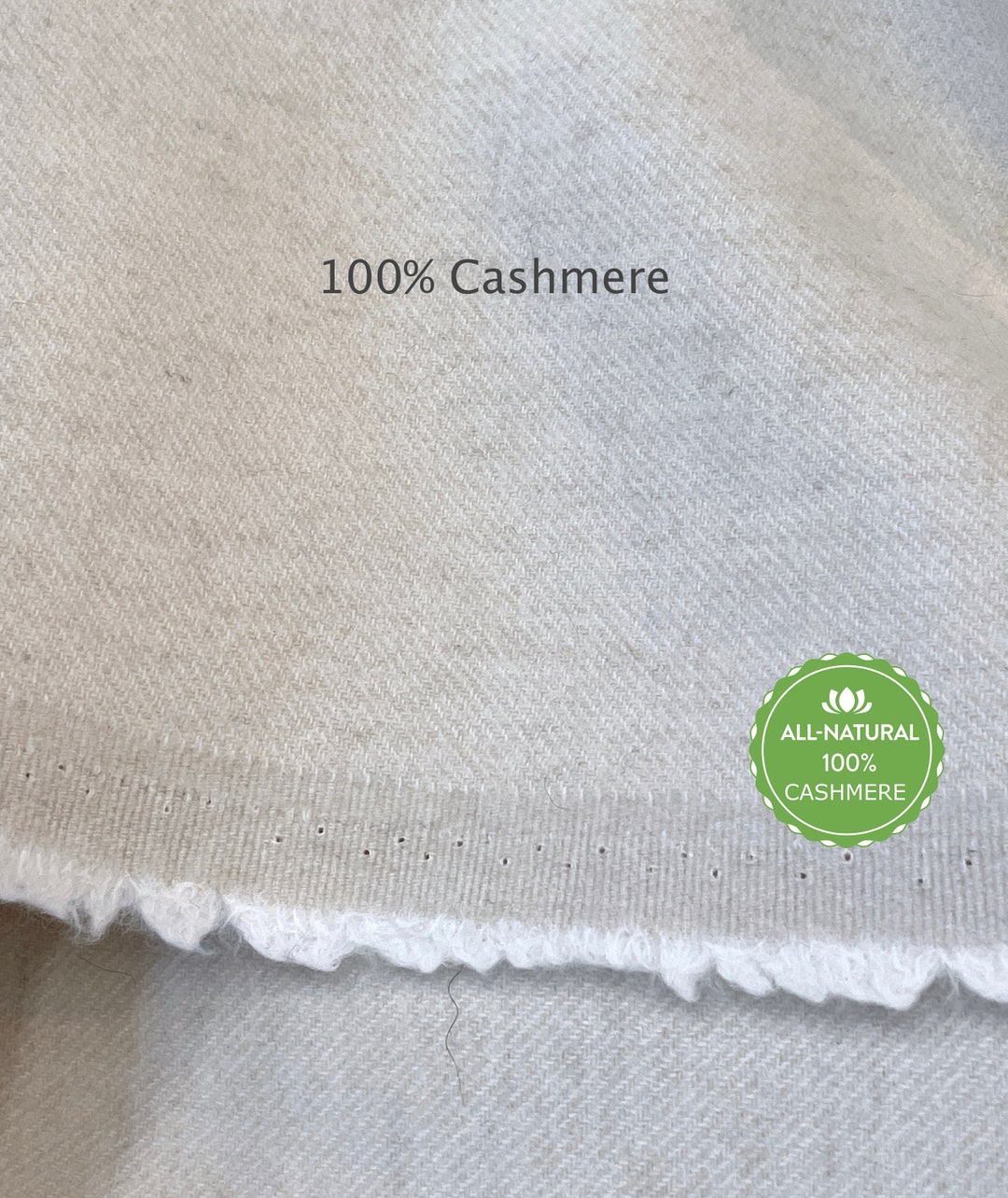 CASHMERE Wool Fabric Cream White Oat Double Face Splittable Etsy