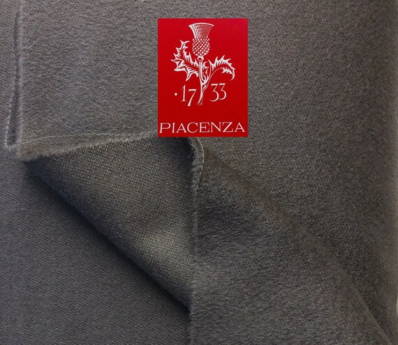 Grey CASHMERE Wool Blend Fabric 