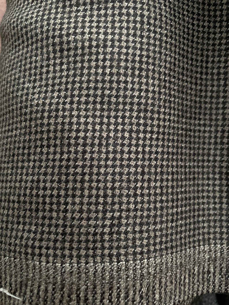 Black & Grey Dogtooth Wool Suiting Fabric by Bower Roebuck, Made in ...