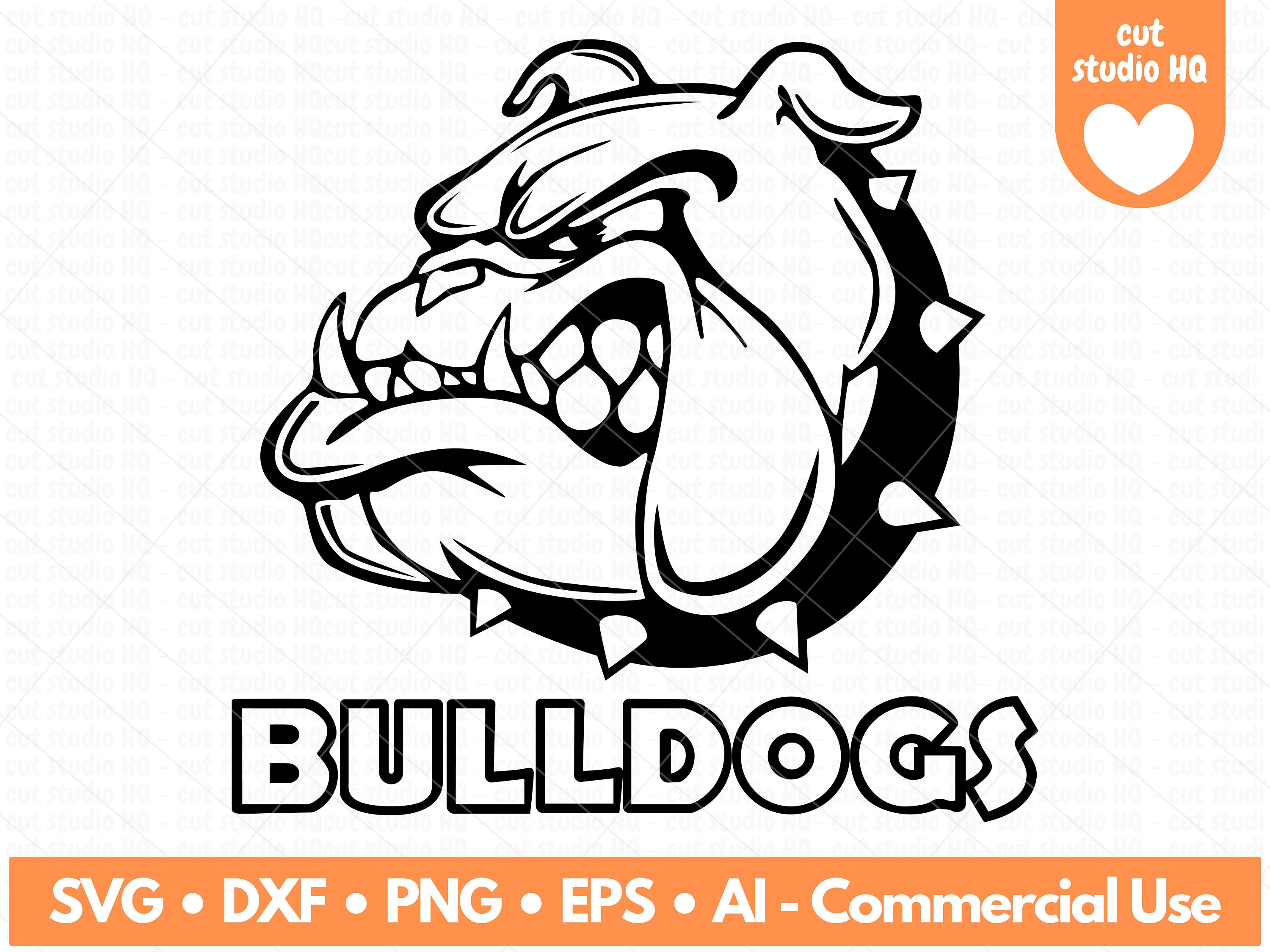 Bulldog SVG, Bulldog Png, Bulldog Dxf, Bulldog Eps, Bulldog Vector File