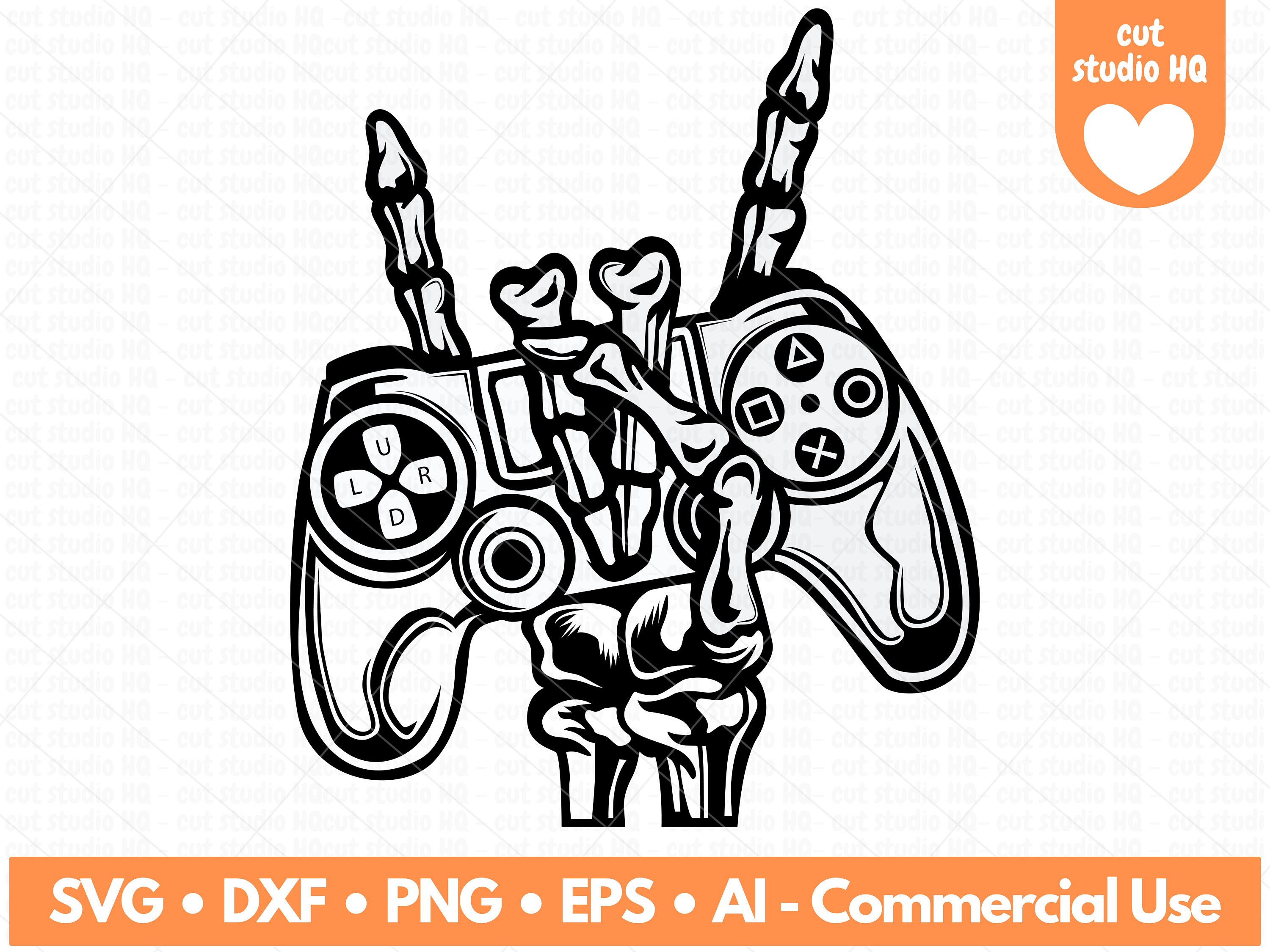 Game Pad Skeleton SVG, Game Pad Skeleton Png, Game Pad Skeleton Dxf