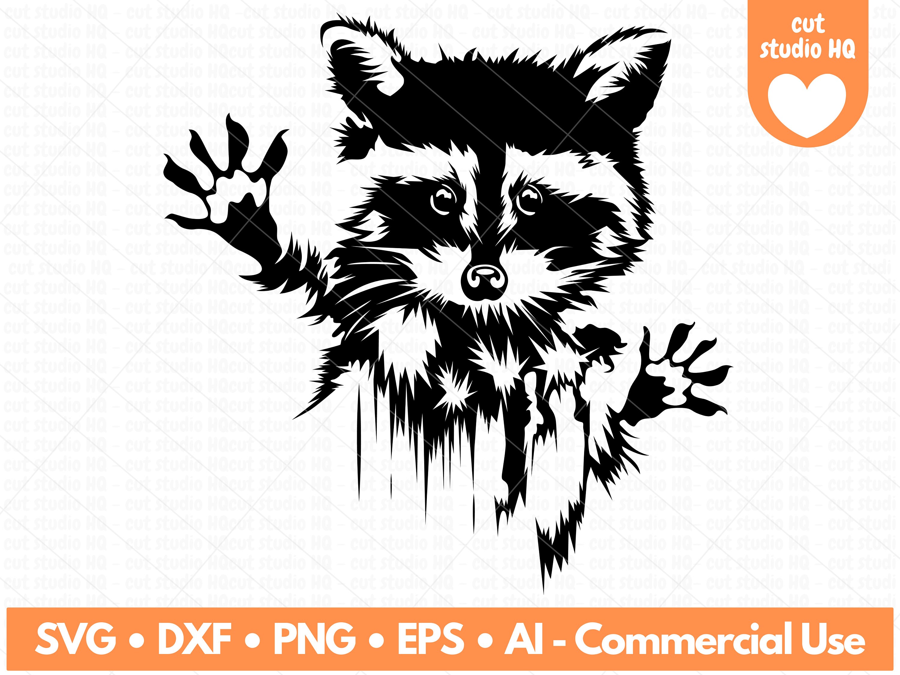 Raccoon SVG, Raccoon Png, Raccoon Dxf, Raccoon Eps, Raccoon Vector File