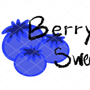 Berry  Sweet/Blueberry/ Instant Download/Digital Art Design/Sublimation PNG/Printable Art/Artwork High Quality 300dpi