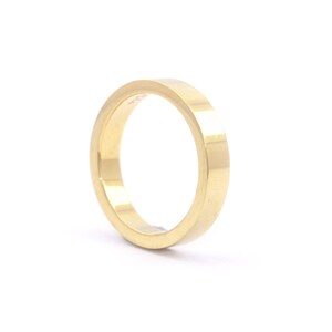 14k Solid Yellow Gold Wedding Band Ring, Minimalist Handmade Gold Jewelry Wedding Birthday Christmas Gift Engagement Band Ring