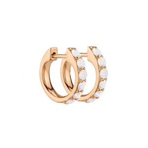 14k Solid Yellow Gold Genuine Mines Natural Studded With Rainbow Moonstone Dainty Hoops Earring Minimalist Solid Gold Christmas Gift Earring