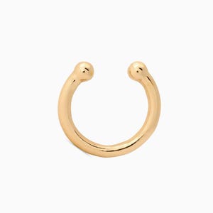 10k/14k/18k Solid Gold Simple Ear Cuff, Helix, Cartilage, Conch, Daith, Tragus Ear Cuff Earring, No Piercing Ear Cuffs, Open Shank Ear Cuffs