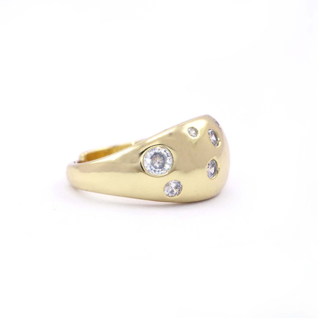 14k Solid Yellow Gold CVD VVS-1 Clarity Moissanite Engagement Ring ...
