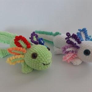 Custom plush Axolotl Stuffed toy Crochet Rainbow plushie Newt Salamander Kawaii amigurumi