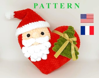 Christmas Crochet Santa Claus PATTERN PDF: Easy Step by Step Xmas Decor