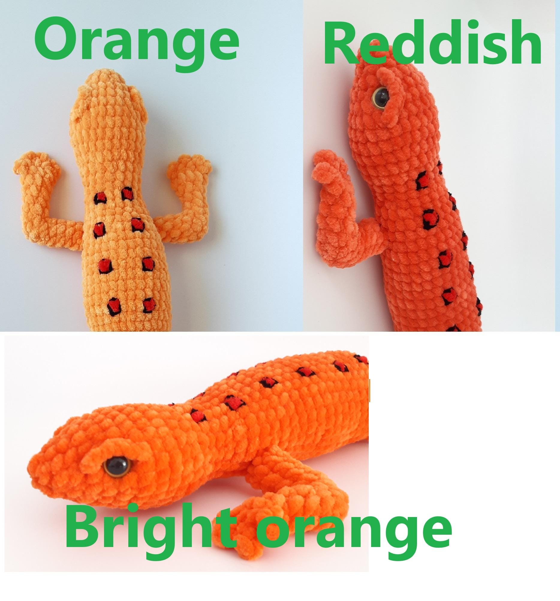 Crochet Red Spotted Newt Plush: 14