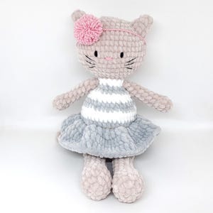 Custom Crochet Plush Cat: Handmade Amigurumi Stuffed Kitty, Baby Shower Gift
