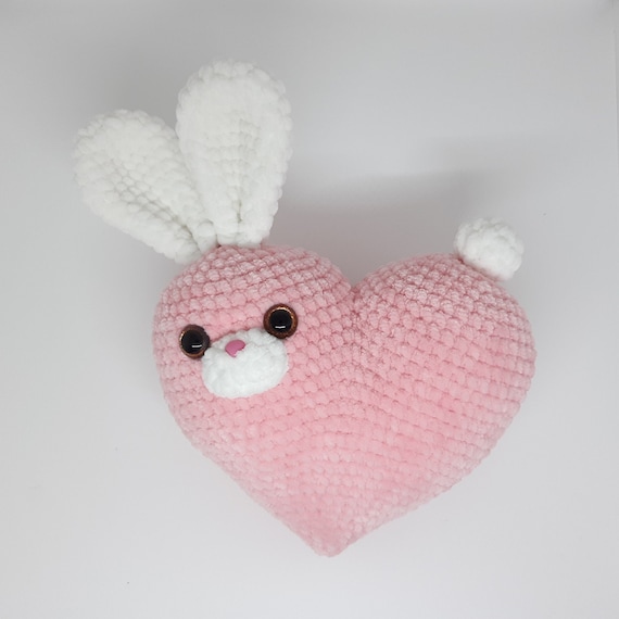 Crochet Valentine Plush Toy Heart Plush Bunny Crochet Cute Stuffed