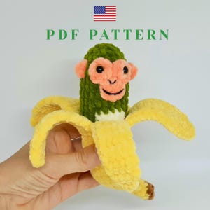 Crochet Chimpanzini Bananini Pattern: Plush Banana Monkey Amigurumi (PDF guide)