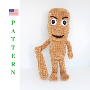 Tung Tung Tung Sahur Patrón de Ganchillo PDF - Brainrot Italiano, Muñeco Amigurumi Meme Divertido de Felpa (10 pulgadas)