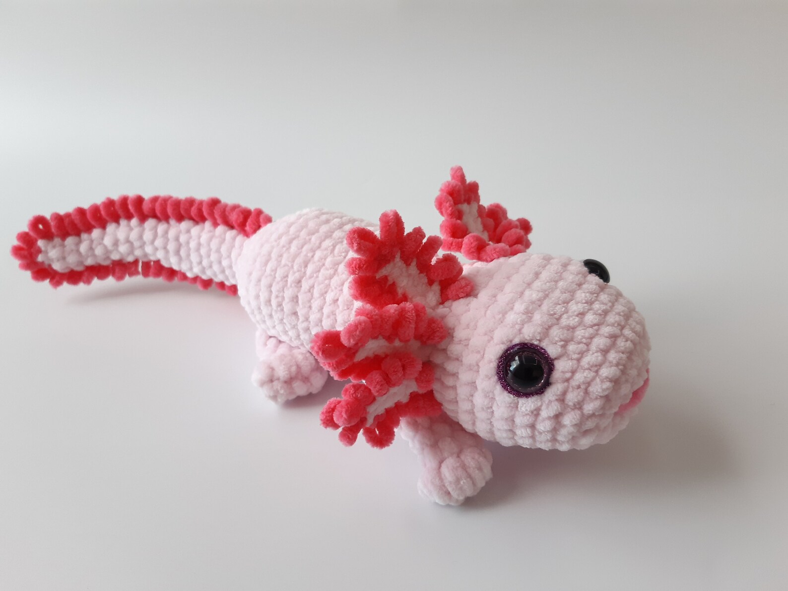 Axolotl Crochet PATTERN Plush Axolotl With Rainbow Gills PDF Etsy