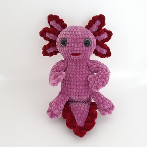 Crochet Axolotl Plushie/ Axolotl Plush Toy/ Amigurumi/ Cute Stuff Animal/  Water Dragon/ Walking Fish/ Kawaii Plushie/handmade Toy for Gift 