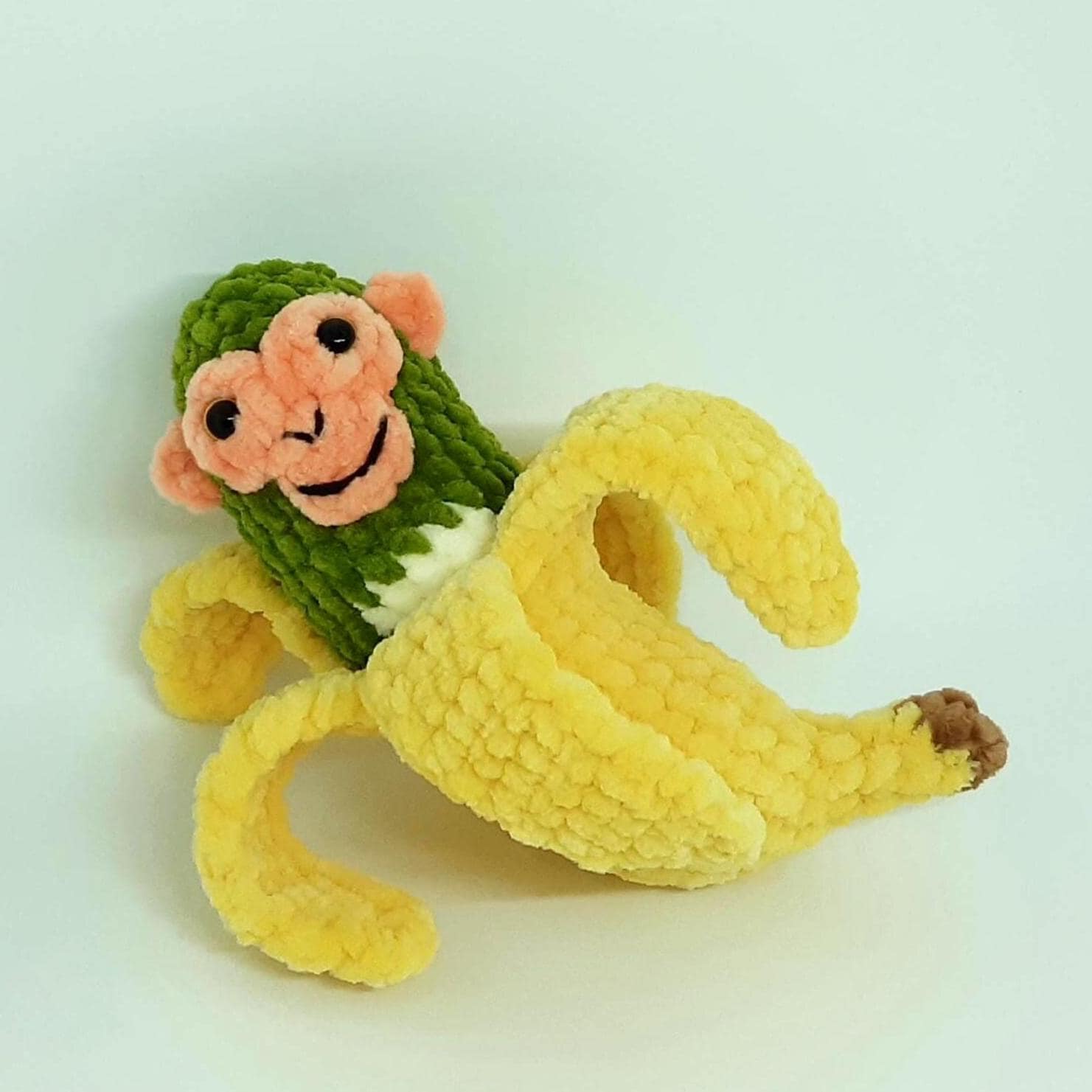 Crochet Chimpanzini Bananini: Stuffed Banana Monkey Plushie - Etsy