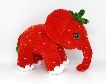 Ligtmor Steal a brainrot,67 Kuscheltier,Strawberry Elephant – Italian 67 brainrot, Weiches Plüschtier 25cm,Perfektes Weiches Kuscheltier Für Dekoration Und Sammlung (67