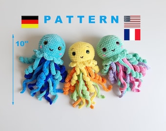 Crochet Plush Jellyfish Pattern: Amigurumi Sea Toy (PDF)