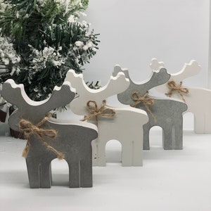 Christmas reindeer, Christmas deer, Christmas decoration, concrete decoration, reindeer decoration, deer decoration, concrete reindeer, Christmas decoration