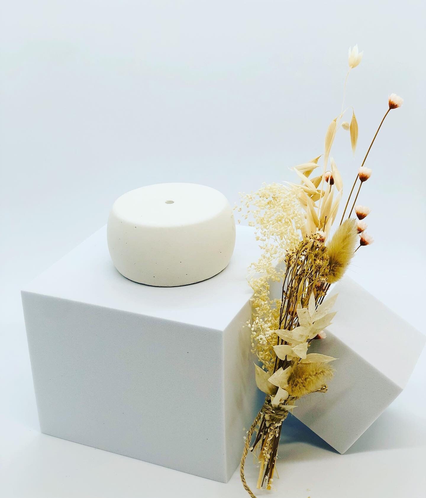 Porte Encens Rond, Porte Béton, Japandi, Béton Brûle Encens, Brûleur Béton