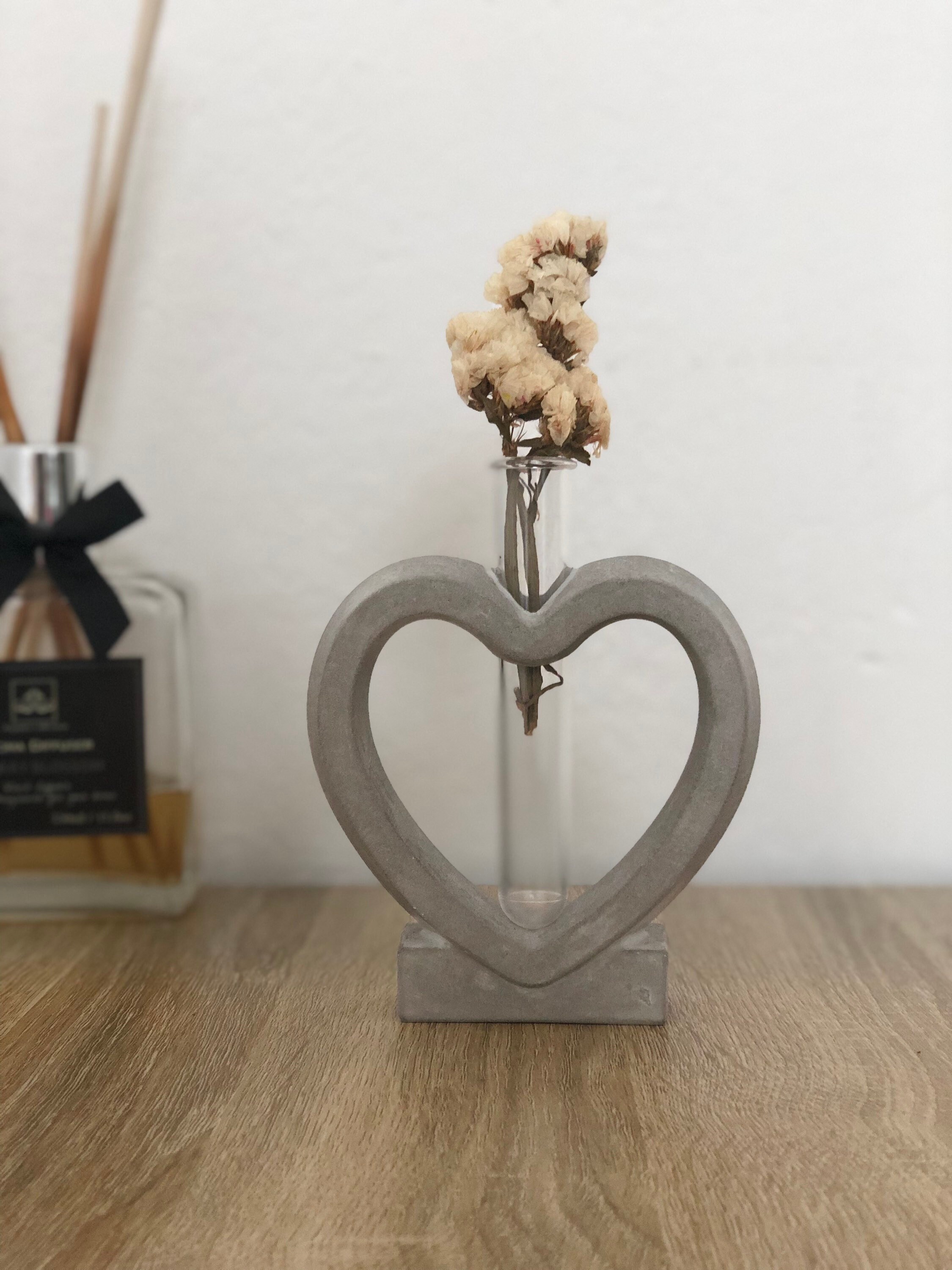 Soliflore en Béton, Soliflore Coeur, Coeur Vase, Vase Tube à Essaie