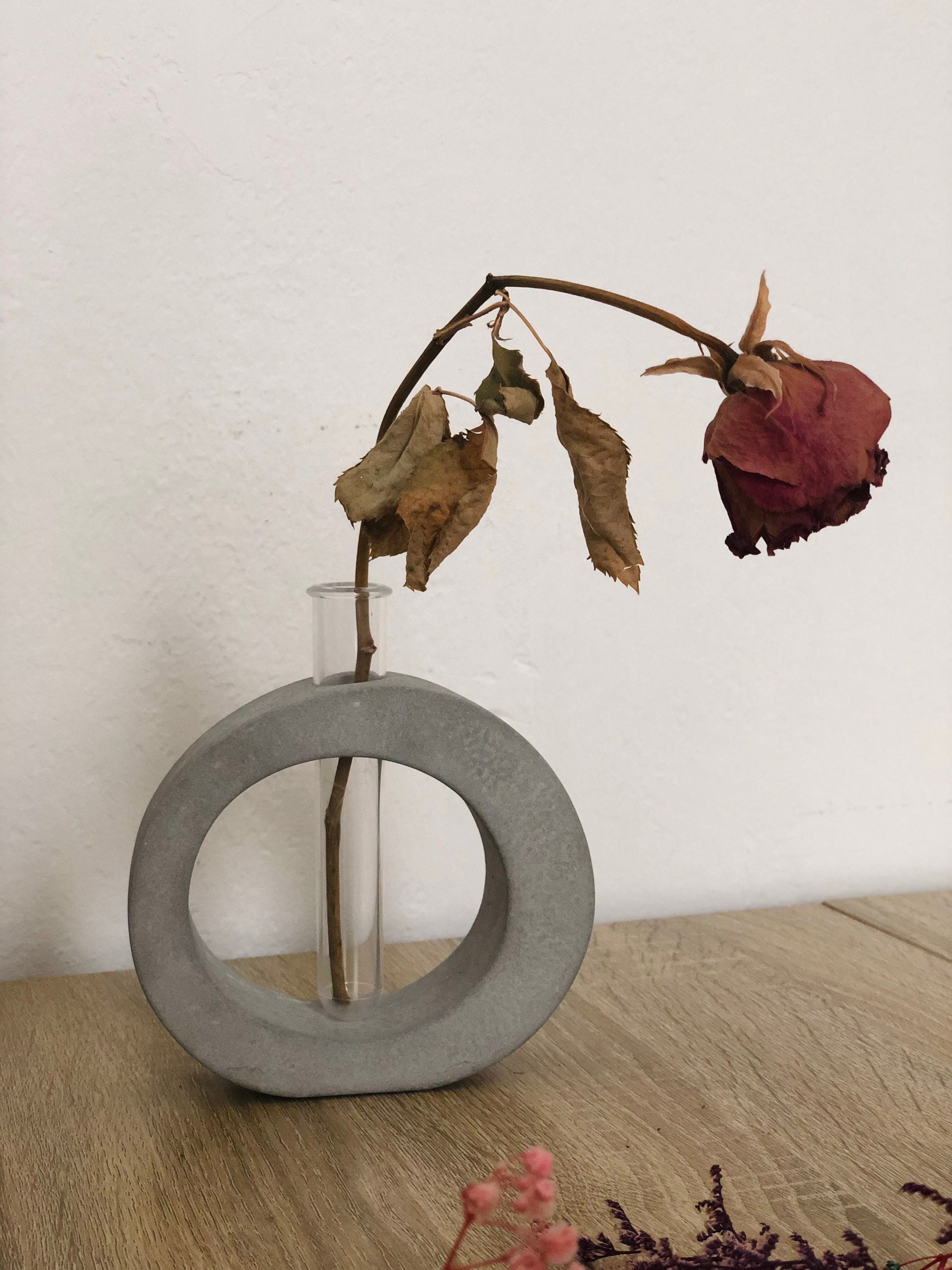 Soliflore, Soliflore Béton, Rond, Rond en Vase, Vase Béton