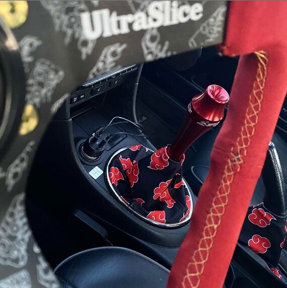 Akatsuki JDM Red Clouds Anime Shift Boot Gear Cover Handbrake Etsy