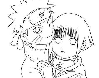 Download Anime Coloring Page Etsy
