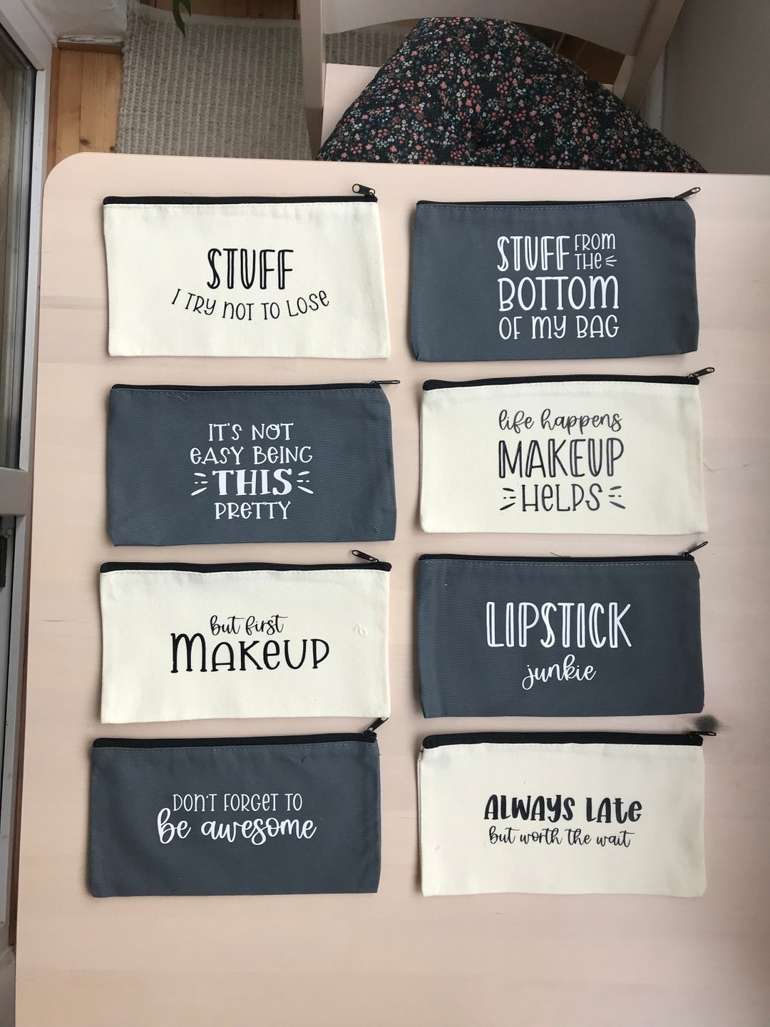 Kosmetiktasche / kleine Tasche / Mitbringsel / witzige Sprüche Etsy.de