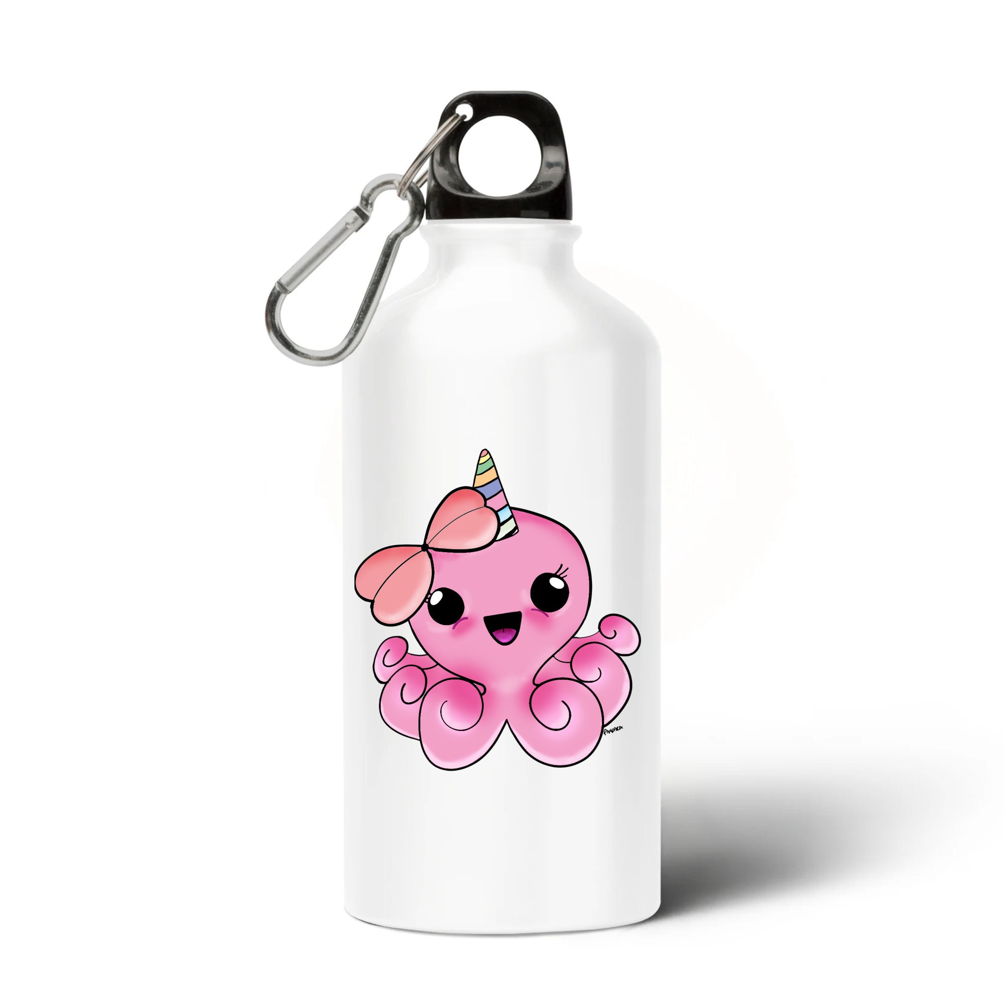 Gourde Poulpe Licorne Rose Kawaii