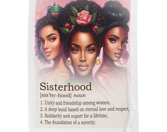 Sisterhood Velveteen Plush Blanket, Sorority, Sisterhood, Pink and Green, Pretty in Pink, Pretty Girls, Soror, HBCU, Sorority Gifts