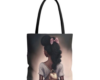 Borsa tote per ragazze alla moda afroamericana, borsa tote Coquette, ragazza nera Coquette, regali per ragazze, regali per bambine, regali per ragazze nere