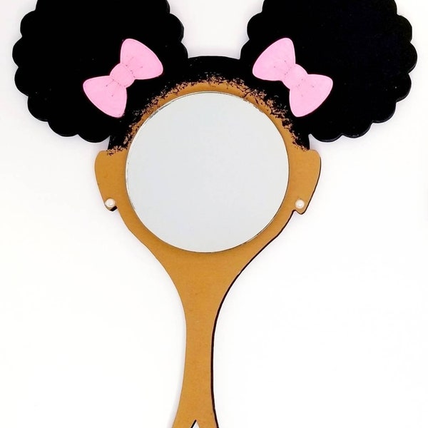 Afro puffs mirror, Gifts for little girls, Inspiration Mirror, Afro Mirror, African Pride Mirror, Gifts for Girls, Gifts for Black Girls