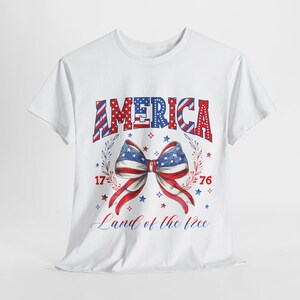America Land of the Free Unisex Tee, July 4th Tee, 4th of July Tee, July 4th Tee, Independence Day Tee, Red White & Blue, Freedom Tee, USA