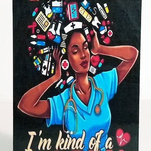 African American wood art plaque - Nurse, African American Nurse, Nurse plaque, Gifts for nurses, RN, LPN, CNA, Black nurses, Nurse Gifts