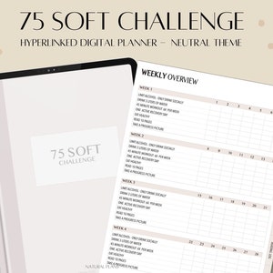 75 Soft Challenge Digital Planner | Fitness Digital Planner | Workout Planner | Goodnotes Planner | Goodnotes Fitness Planner