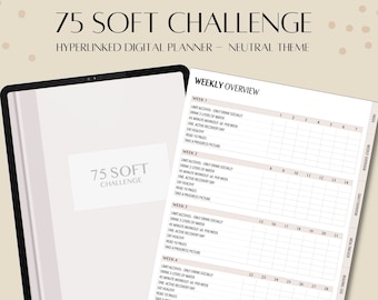 75 Soft Challenge Digital Planner | Fitness Digital Planner | Workout Planner | Goodnotes Planner | Goodnotes Fitness Planner