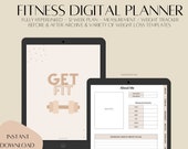 Fitness Digital Planner | Workout Planner | Weight Loss Digital Planner | Goodnotes, Notability, Noteshelf planner