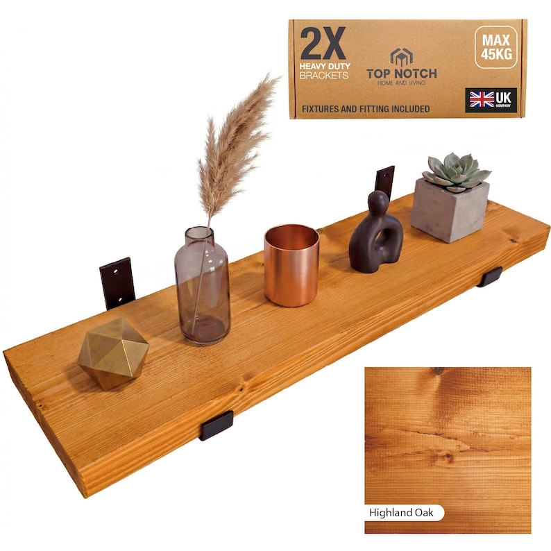 Highland Oak Wooden Shelf