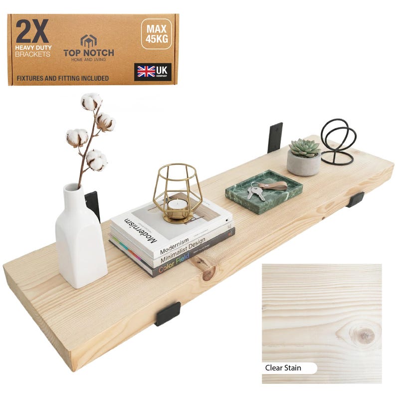 Clear Stain Wooden Shelf