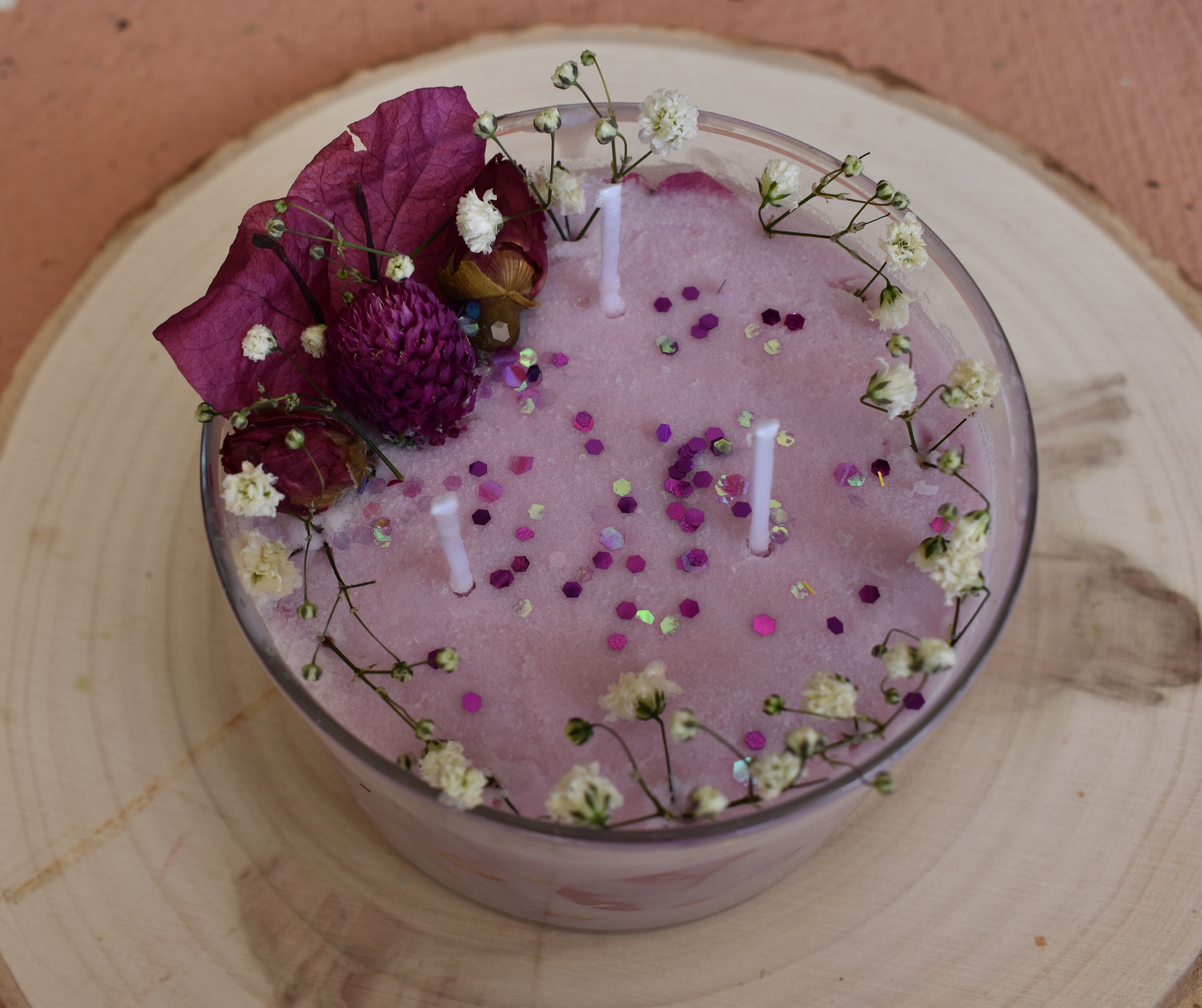 Französische Lila Duft Sojakerze Blumenkerze | Etsy