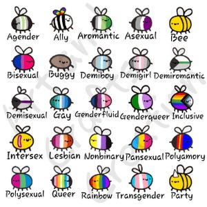 Pride Bee Stickers